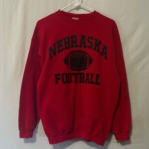 Vintage Nebraska Football Graphic Crewneck Sweater